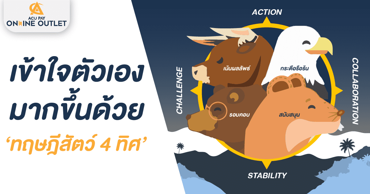 เข้าใจตัวเองมากขึ้นด้วย ‘ทฤษฎีสัตว์ 4 ทิศ’ - ACU PAY Thailand