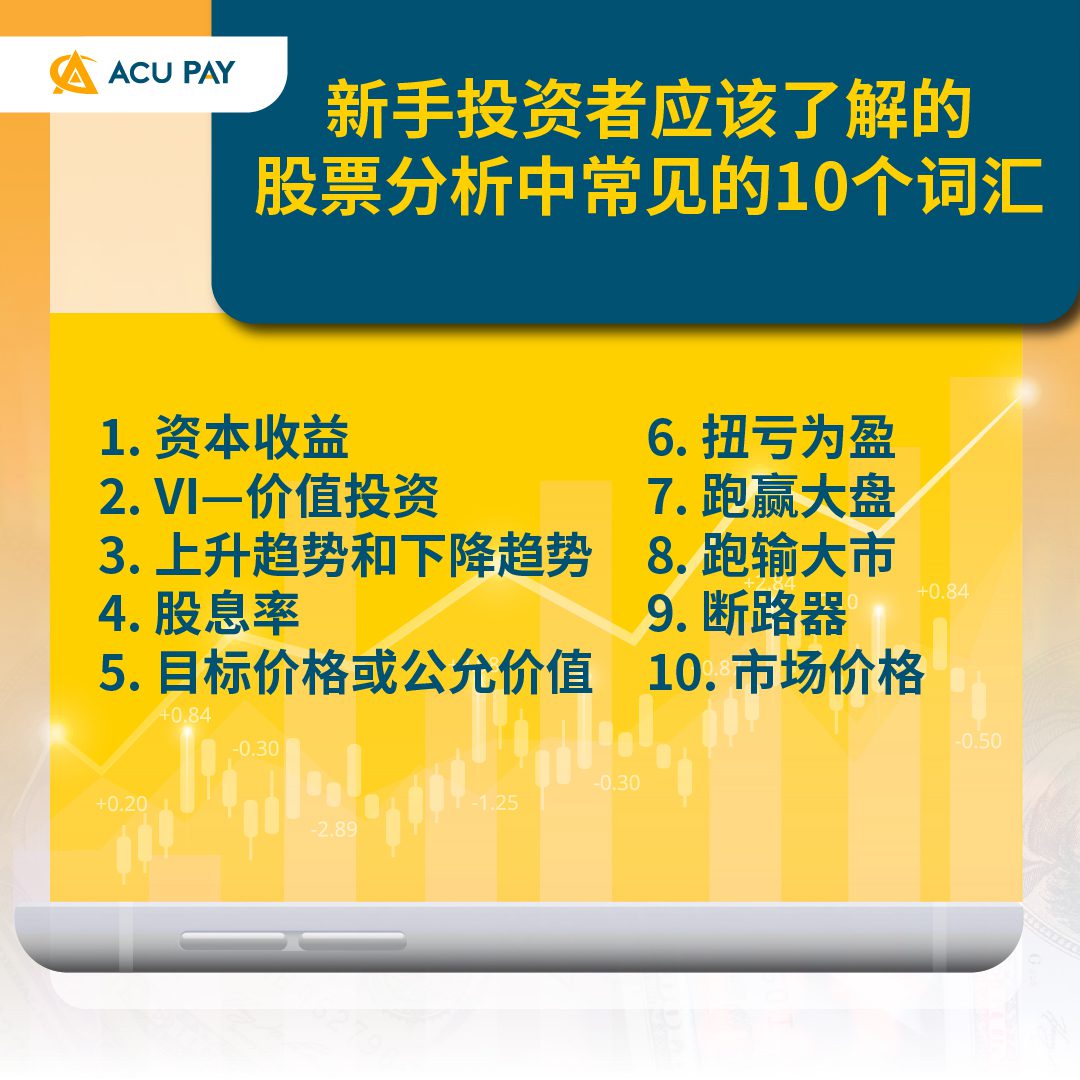 新手投资者应该了解的股票分析中常见的10个词汇- ACU Pay