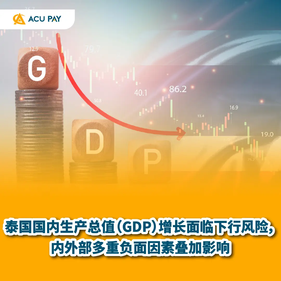 泰国国内生产总值(GDP)增长面临下行风险, 内外部多重负面因素叠加影响