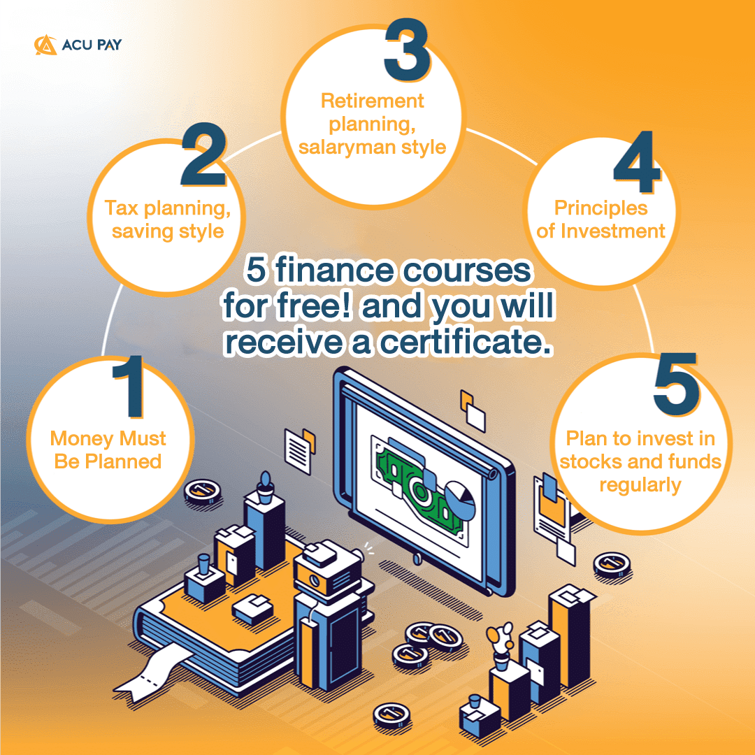 5 finance courses for free! and you will receive a certificate.