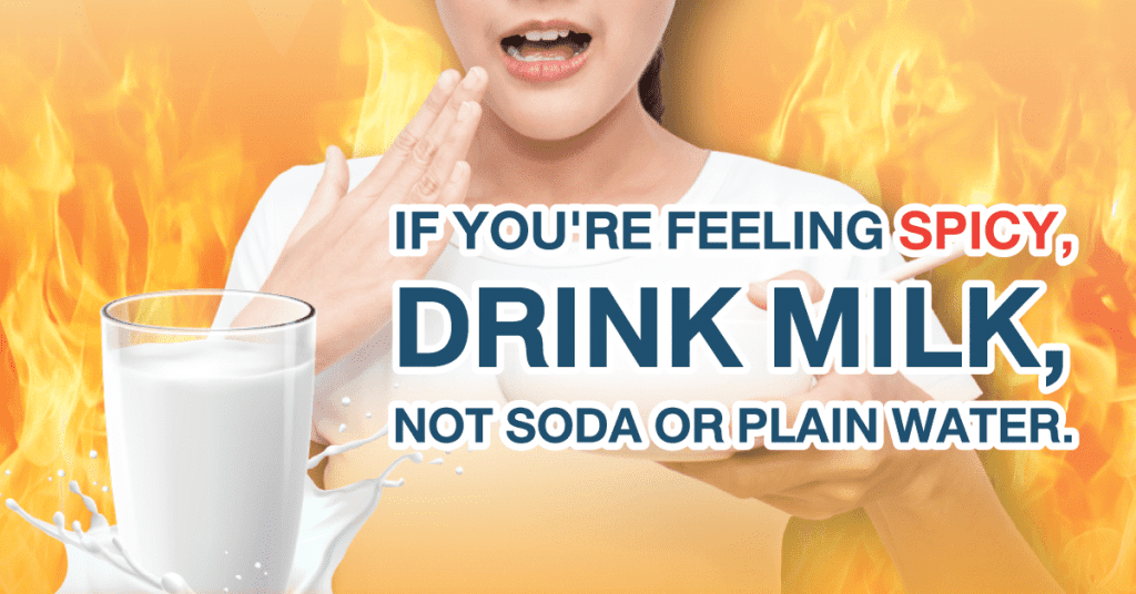Get rid of spiciness by drinking milk ACU Pay