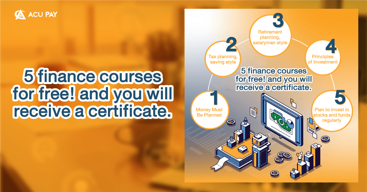 5 finance courses for free! and you will receive a certificate.