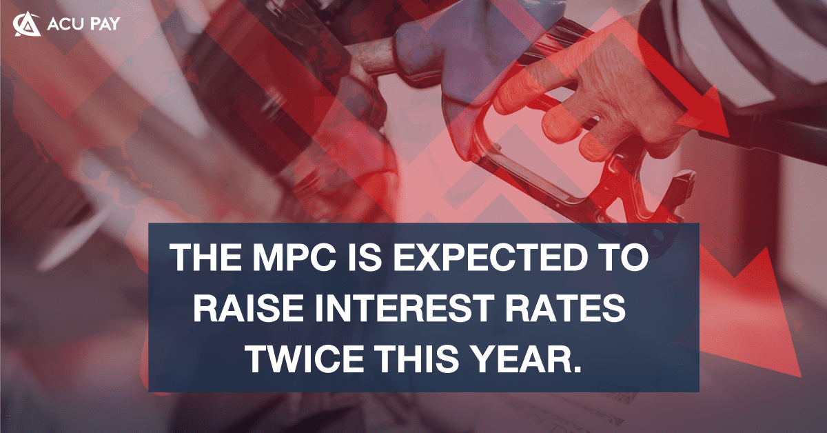 The MPC is expected to raise interest rates twice this year.
