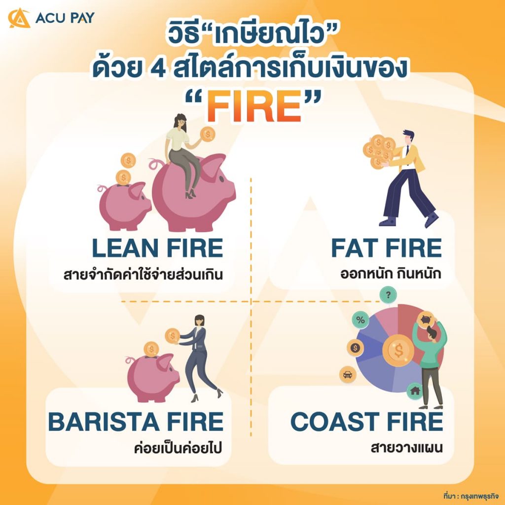 วิธี “เกษียณไว”ด้วย 4 สไตล์การเก็บเงินของ FIRE